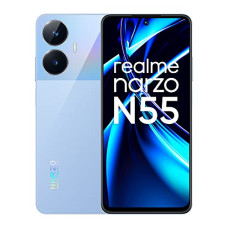 Deals, Discounts & Offers on Electronics - realme narzo N55 (Prime Blue, 4GB+64GB) 33W Segment Fastest Charging | Super High-res 64MP Primary AI Camera