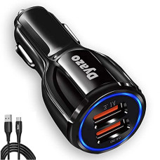 Deals, Discounts & Offers on Mobile Accessories - Dyazo 2 Port 12V Fast Car Charger Charging Adapter Compatible