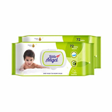 Deals, Discounts & Offers on Baby Care - Little Angel Super Soft Cleansing Baby Wipes Lid Pack, 144 Count, Enriched with Aloe vera & Vitamin E, pH balanced, Dermatologically Tested & Alcohol-free, Pack of 2,72 count/pack