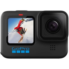 Deals, Discounts & Offers on Cameras - GoPro Hero 10 Waterproof with Front LCD and Touch Rear Screens, 5.3K60 Ultra HD Video, 1080p Live Streaming, Webcam, Stabilization Sports and Action Camera(Black, 23 MP)