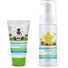 Deals, Discounts & Offers on Baby Care - Mamaearth Milky Soft Natural Baby Face Cream 60ml and Foaming Face Wash For Kids 150 ml(Multicolor)