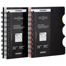 Deals, Discounts & Offers on Stationery - Amazon Brand - Solimo Wirebound Notebook, A6 Size, 240 Pages, Single Ruled, 70 GSM Paper, Pack of 2