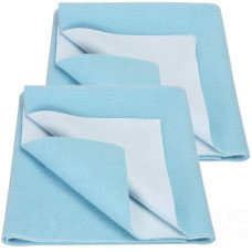 Deals, Discounts & Offers on Baby Care - Totsnap Fleece Baby Bed Protecting Mat(Sky Blue, Large, Pack of 2)