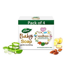 Deals, Discounts & Offers on Baby Care - Dabur Baby Soap: For Baby's Sensitive Skin with No Harmful Chemicals | Contains Aloe Vera & Almond Oil | Hypoallergenic & Dermatologically Tested with No Paraben & Phthalates - 75g (Pack of 4)