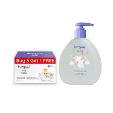 Deals, Discounts & Offers on Baby Care - Bumtum Paraben Free Baby Soap (4N x 50 Gram) & Baby Massage Oil (200 ML) Combo