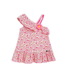 Deals, Discounts & Offers on Baby Care - nauti nati Baby-Girl's Polyester Floral Printed Crepe A-Line Dress Above The Knee Casual
