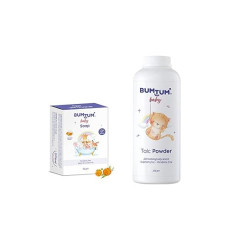 Deals, Discounts & Offers on Baby Care - Bumtum Paraben Free Baby Soap 50Gram (Pack of 1) & Baby Talc Powder (200 Gram) Combo