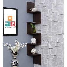 Deals, Discounts & Offers on Furniture - Furniture Cafe Wooden Wall Shelves | Corner Hanging Shelf
