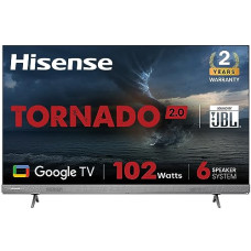 Deals, Discounts & Offers on Televisions - Hisense 139 cm (55 inches) Tornado 2.0 Series 4K Ultra HD Smart LED Google TV 55A7H (Silver)
