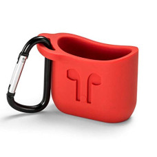 Deals, Discounts & Offers on Electronics - GADGETSWRAP Soft Silicone Case Sleeve Cover Keychain Hook Compatible with Airpods - Red