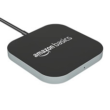 Deals, Discounts & Offers on Mobile Accessories - AmazonBasics Magnetic Wireless Charger | 15W Max Fast Charging Square Pad | Compatible with iPhone 13/13 Pro/13 Mini/13 ProMax/12/11, Samsung Galaxy S21/S20/Note 10/Edge Note 20Ultra/S10-Silver