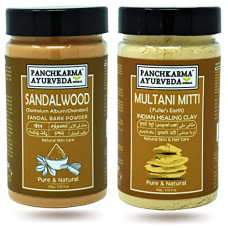 Deals, Discounts & Offers on Beauty Care - Panchkarma Ayurveda Herbal & Natural Sandalwood Powder 100g & Multani Mitti Powder (Fullers Earth) 100g For Fairness Sun-Tan Acne-Spot Treatment Face Pack (100g x 2 Pieces)