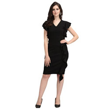 Deals, Discounts & Offers on Women - Sheetal Associates Women's Short Sleeve V-Neck Bodycon Casual Mini Dress