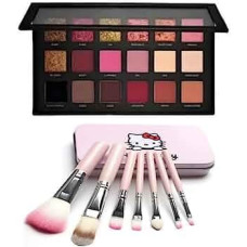 Deals, Discounts & Offers on Beauty Care - Eyeshadow 18 Colors Textured Eyeshadow Palette Rose Gold Edition (18 Shades) with Makeup Brush (2 Items in the set)