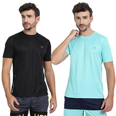 Deals, Discounts & Offers on Men - FTX Men's Solid Regular Fit T-Shirt 2-723_3_L_Multicolour