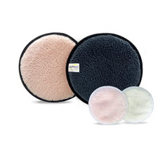 Deals, Discounts & Offers on Beauty Care - SOFTSPUN Microfiber Reusable Makeup Remover Cleansing Pads for Face, Eyes, Lipstick, Pack of 4, 280 GSM, 12x12cms, Grey+Light Pink, Safe