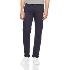 Deals, Discounts & Offers on Men - Van Heusen Sport Men Slim Fit Casual Trousers(VSTF318S006696_Blue_28)