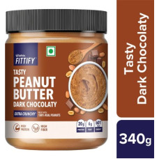 Deals, Discounts & Offers on Food and Health - Saffola Fittify Tasty Peanut Butter Dark Chocolaty Extra Crunchy 340 g