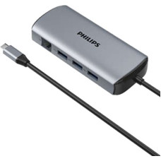 Deals, Discounts & Offers on Computers & Peripherals - PHILIPS 7 in 1 USB DLK6517C/94 USB Hub(Grey)