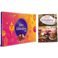 Deals, Discounts & Offers on Food and Health - Cadbury Special Gift For Birthday|Celebration Gift Pack Chocolates With Attractive Birthday Greeting Card Combo(Cadbury Celebration Gift Pack Chocolate -1, Birthday Greeting Card- 1)