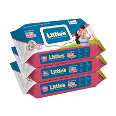 Deals, Discounts & Offers on Baby Care - Little's Soft Cleansing Baby Wipes Lid, 80 Wipes (Pack of 3)