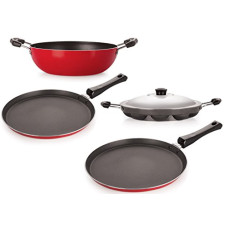 Deals, Discounts & Offers on Cookware - Nirlon High Quality Rust Free Non-Stick Kitchenware Gift Set Withsteel Lid