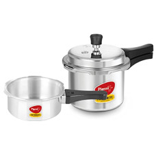 Deals, Discounts & Offers on Cookware - Pigeon By Stovekraft Favourite Aluminium Pressure Cooker Mini Combo with Outer Lid 2, 3 Litre Capacity