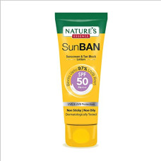 Deals and Offers on - Nature's Essence SunBan SPF 50 PA+++ Sunscreen & Tan Block Lotion, 60ml Deals, Discounts & Offers on - Nature's Essence SunBan SPF 50 PA+++ Sunscreen & Tan Block Lotion, 60ml