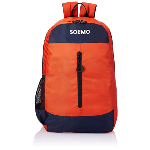 Amazon Brand Solimo Nylon BACKPACK 23 Ltr ORANGE NAVY