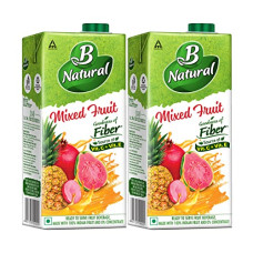 Deals, Discounts & Offers on  - B Natural Mixed Fruit, Goodness of fiber, Rich in Vitamin C & E, Made with 100% Indian Fruit and 0% Concentrate, 1 litre (Pack of 2)