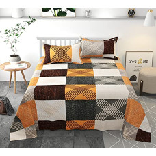 Deals and Offers on - Homefab India 140 TC Polycotton Double BedSheet with 2 Pillow Cover - Brown Deals, Discounts & Offers on - Homefab India 140 TC Polycotton Double BedSheet with 2 Pillow Cover - Brown