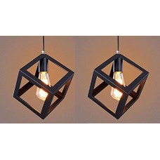 Deals and Offers on - TUCASA- (Pack of 2) ac 110v Metal Square Cube Ceiling Light(Black, 60w)-(Bulb not Included) Deals, Discounts & Offers on - TUCASA- (Pack of 2) ac 110v Metal Square Cube Ceiling Light(Black, 60w)-(Bulb not Included)