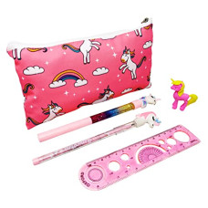 Deals and Offers on - PARTEET Unicorn Combo Pack of Stationery Set - Unicorn Pencil Pouch/Stationery Pouch/Pencil Case with Unicorn Water Pen, Unicorn Pencil,Unicorn Eraser and Scale Deals, Discounts & Offers on - PARTEET Unicorn Combo Pack of Stationery Set - Unicorn Pencil Pouch/Stationery Pouch/Pencil Case with Unicorn Water Pen, Unicorn Pencil,Unicorn Eraser and Scale
