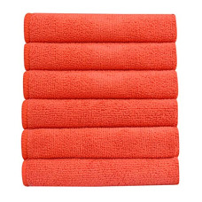 Deals, Discounts & Offers on Home Improvement - Bathla Spic & Span Multi Purpose Micro Fiber Cleaning Cloth - 340 GSM: 30cmx30cm (Pack of 6 - Red)