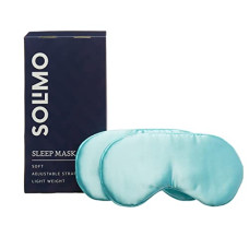 Deals, Discounts & Offers on  - Amazon Brand - Solimo Sleep Mask, Ultra Smooth, Adjustable Strap, Total Blockout (Sea Green, Pack Of 2)