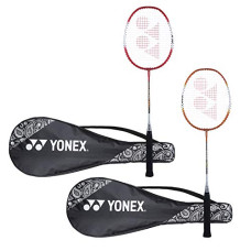 Deals, Discounts & Offers on  - YONEX ZR 100 Light Aluminium Blend Badminton Racquet with Full Cover (Red/Orange) - Set of 2