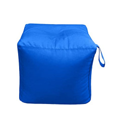 Deals, Discounts & Offers on Furniture - SATTVA All Weather Outdoor Pouffes Sitting Stool 46x46x46Cm_ Royal Blue