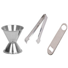Deals and Offers on - Dynore 3 pcs bar Set - ice Tong, peg Measure, Bottle Opener Deals, Discounts & Offers on - Dynore 3 pcs bar Set - ice Tong, peg Measure, Bottle Opener