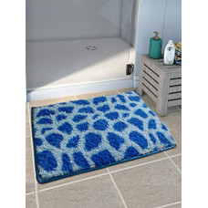 Deals, Discounts & Offers on  - Athom Living Easy Home Polyester, Polyester Blend Soft Anti Slip Bath Mat (Blue, 38X58 cms)