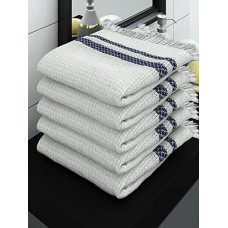 Deals and Offers on - Athom Living Ecosaviour Premium Cotton Bath Towel Pearl White (Pack of 5) Deals, Discounts & Offers on - Athom Living Ecosaviour Premium Cotton Bath Towel Pearl White (Pack of 5)