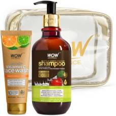 Deals, Discounts & Offers on  - WOW SKIN SCIENCE Vitamin C Face Wash In Paper Tube + Apple Cider Vinegar Shampoo Kit -Net Vol 350mL(2 Items in the set)