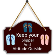 Deals and Offers on - saf Keep Your Slipper And Attitude Outside| WHAHM-17(Multicolor) Deals, Discounts & Offers on - saf Keep Your Slipper And Attitude Outside| WHAHM-17(Multicolor)