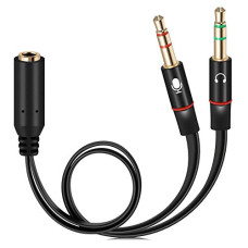Deals and Offers on - Lapster Gold Plated 2 Male to 1 Female 3.5mm Headphone Earphone Mic Audio Y Splitter Cable Deals, Discounts & Offers on - Lapster Gold Plated 2 Male to 1 Female 3.5mm Headphone Earphone Mic Audio Y Splitter Cable
