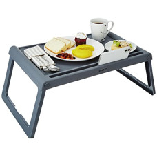 Deals and Offers on - Amazon Brand - Solimo Reinforced Polypropelene Plastic Multipurpose Foldable Tray - Grey Deals, Discounts & Offers on - Amazon Brand - Solimo Reinforced Polypropelene Plastic Multipurpose Foldable Tray - Grey