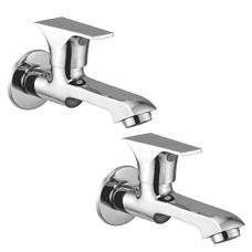 Deals and Offers on - Oleanna Oglln_set2 Global Brass Long Body Bib Cock Foam Flow With Wall Flange (Silver, Chrome Finish, Pack of 2) Deals, Discounts & Offers on - Oleanna Oglln_set2 Global Brass Long Body Bib Cock Foam Flow With Wall Flange (Silver, Chrome Finish, Pack of 2)