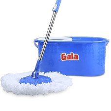 Deals and Offers on Home Improvement - Gala Aqua Spin Mop with 4 Wheels & Big Bucket with 2 Microfiber Refills, Floor Cleaning Mop with Bucket, pocha Deals, Discounts & Offers on Home Improvement - Gala Aqua Spin Mop with 4 Wheels & Big Bucket with 2 Microfiber Refills, Floor Cleaning Mop with Bucket, pocha