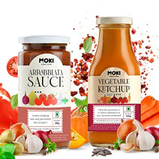 Deals and Offers on - Moki Sauces Combo of Arrabiata & Vegetable Sauce, Gluten & Lactose Free,Vegan Sauces | 380gx 330 g | Pack of 2 Deals, Discounts & Offers on - Moki Sauces Combo of Arrabiata & Vegetable Sauce, Gluten & Lactose Free,Vegan Sauces | 380gx 330 g | Pack of 2