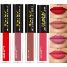 Deals and Offers on - BLUSHIS Non Transfer Waterproof Longlasting Liquid Matte Mini Lipstick Combo Pack Of 4(Red, Plum, Nude, Candy Flush, 16 ml) Deals, Discounts & Offers on - BLUSHIS Non Transfer Waterproof Longlasting Liquid Matte Mini Lipstick Combo Pack Of 4(Red, Plum, Nude, Candy Flush, 16 ml)