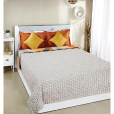 Deals and Offers on - Amazon Brand - Solimo Vibrant Chevron Polyester Reversible Double Bed Dohar, Orange & Blue Deals, Discounts & Offers on - Amazon Brand - Solimo Vibrant Chevron Polyester Reversible Double Bed Dohar, Orange & Blue