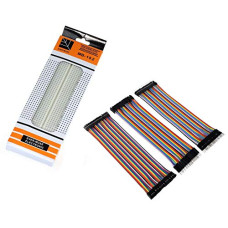 Deals and Offers on - Techleads 840 Points Bread or Solderless Circuit Test Board with Jumper Wires - 120 Pieces | Breadboard Kit For arduino Project Deals, Discounts & Offers on - Techleads 840 Points Bread or Solderless Circuit Test Board with Jumper Wires - 120 Pieces | Breadboard Kit For arduino Project